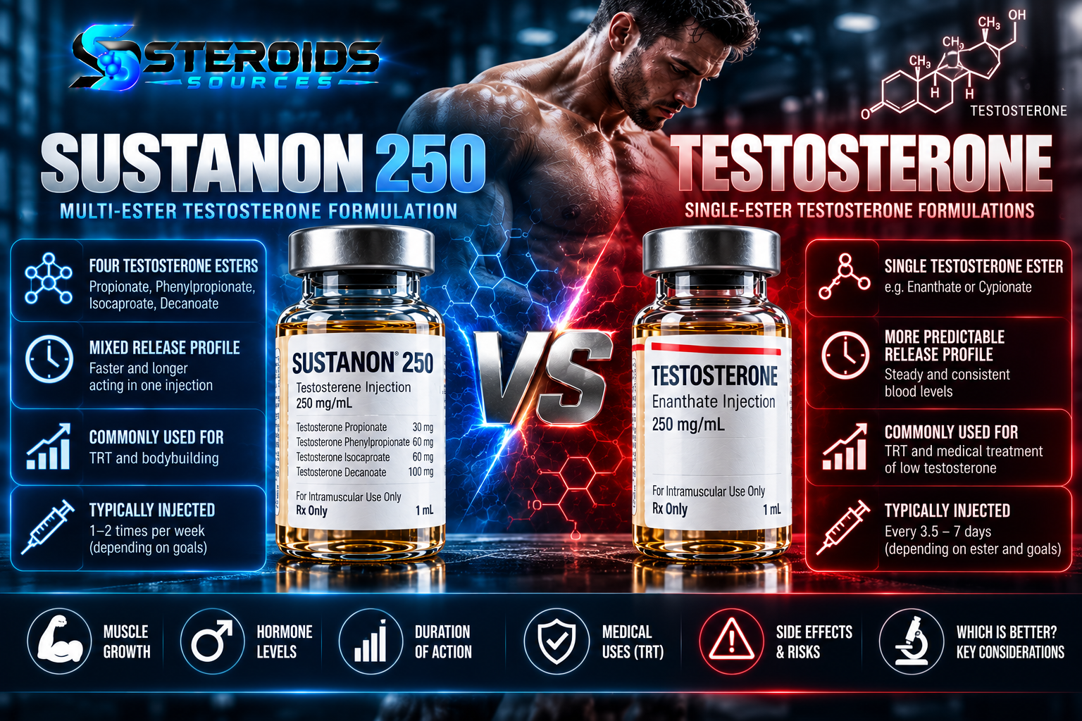 Sustanon vs testosterone