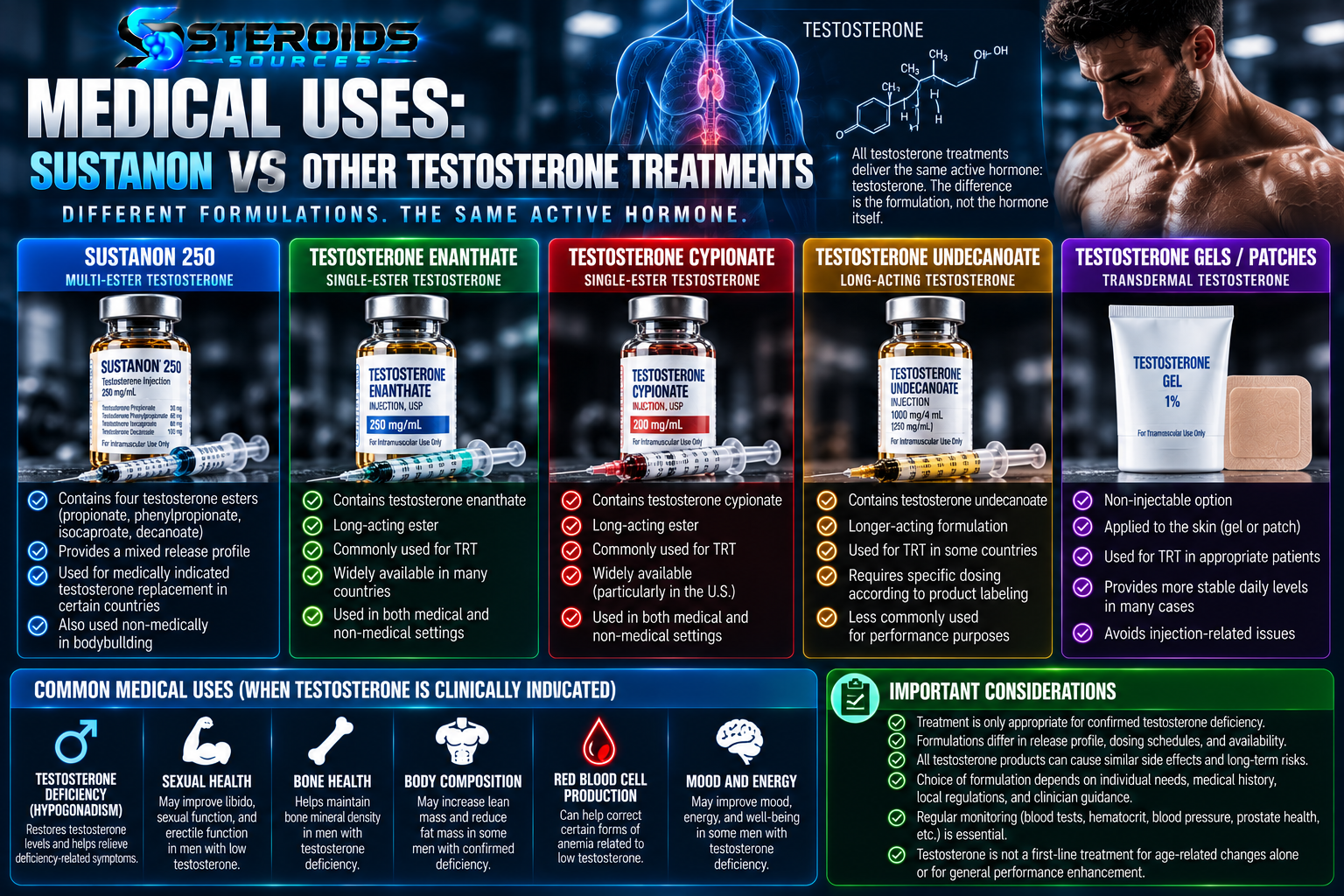 Sustanon vs Testosterone